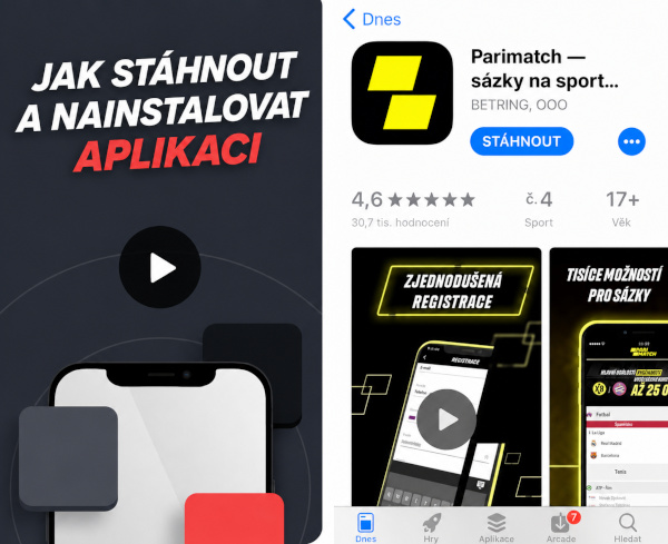 Hlavní funkce mobilní aplikace a mobilní verze webu