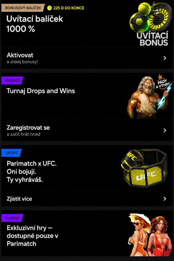 Další bonusy a akce