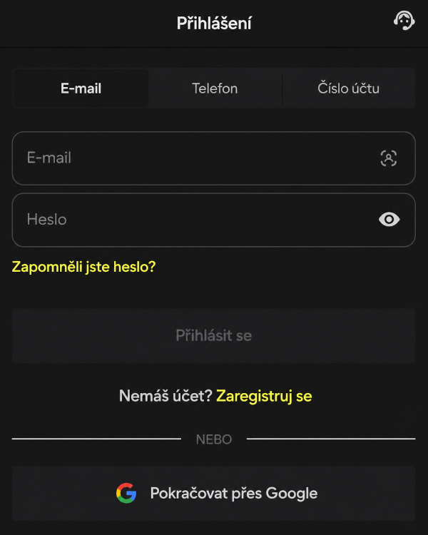 Další možnosti autorizace v osobním účtu