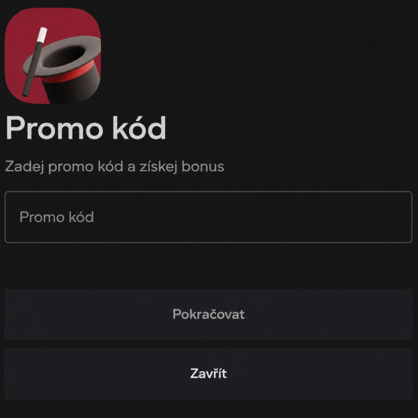 Aktivace promo kódu v osobním účtu